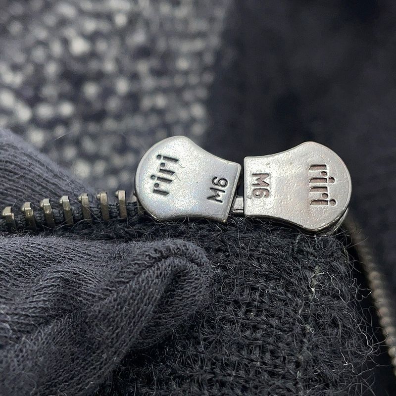 Chanel Coat Knit Alpaca 36 Black