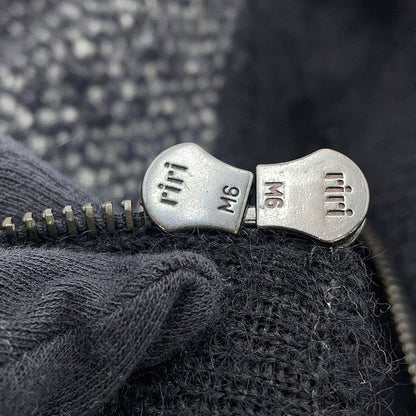 Chanel Coat Knit Alpaca 36 Black