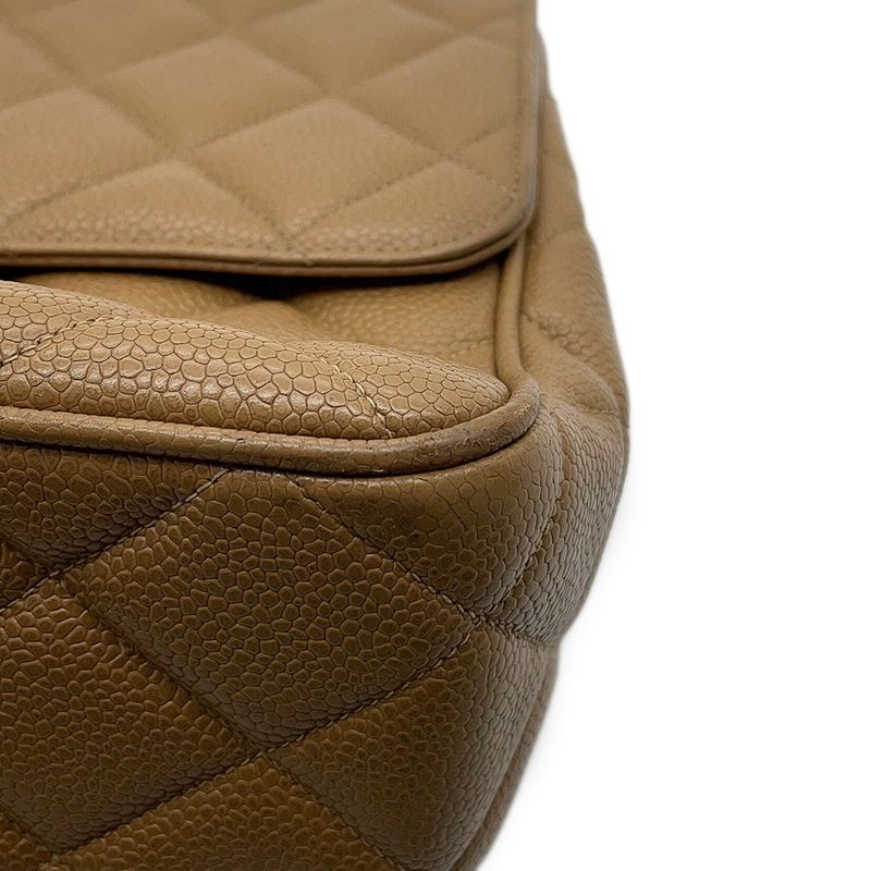 Chanel Chain Shoulder Bag Deca Coco CC Logo Quilted Caviar Leather