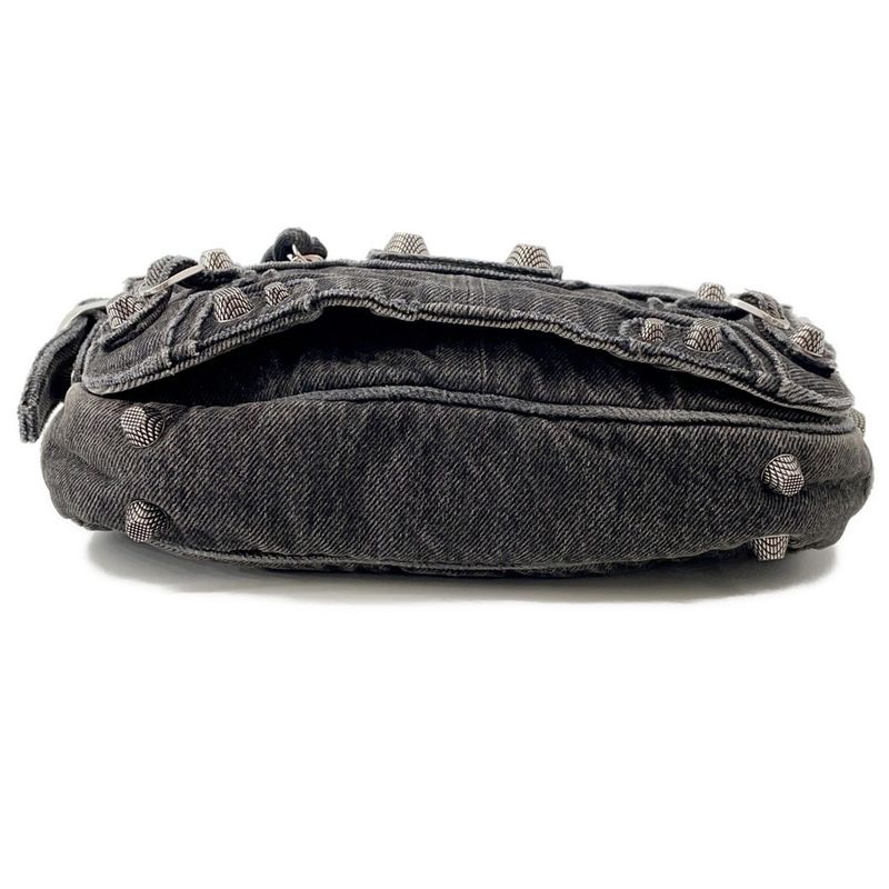 Balenciaga Shoulder Bag le Cagole XS Denim Gray Black