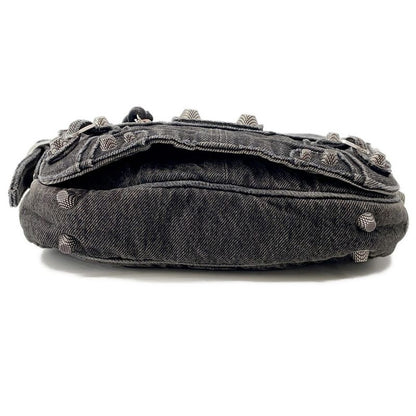 Balenciaga Shoulder Bag le Cagole XS Denim Gray Black