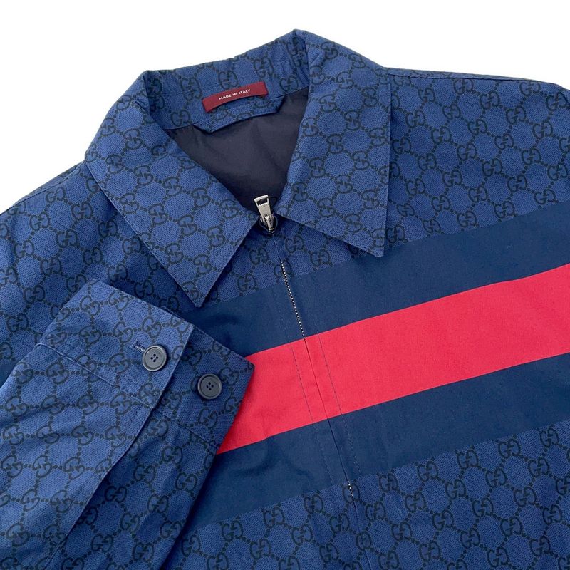 Gucci Jacket GG Cotton Web Stripe Poplin 50