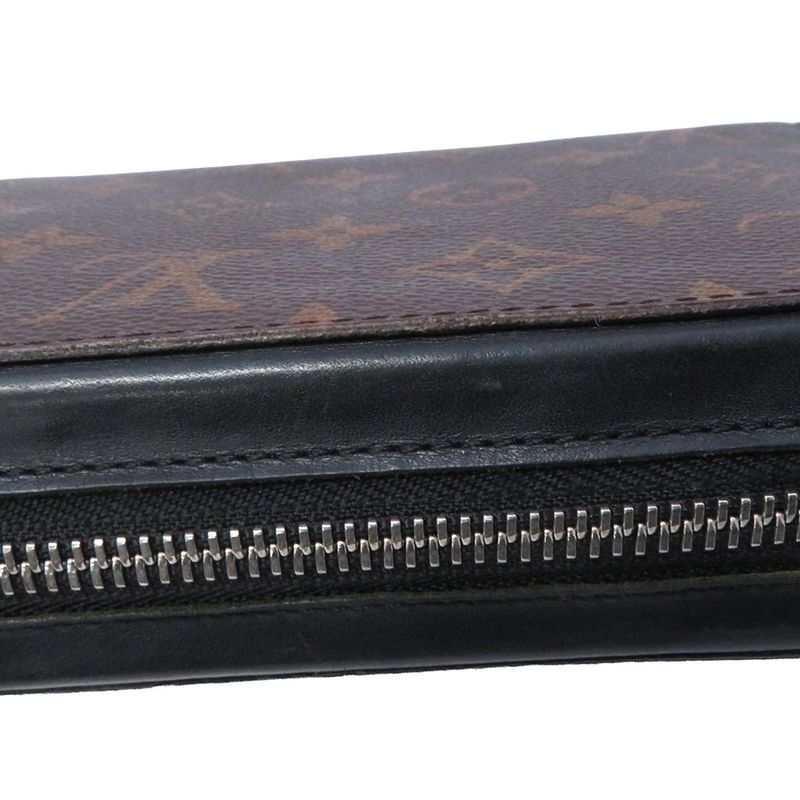 Louis Vuitton Wallet Monogram Macassar Zippy XL Noir Black