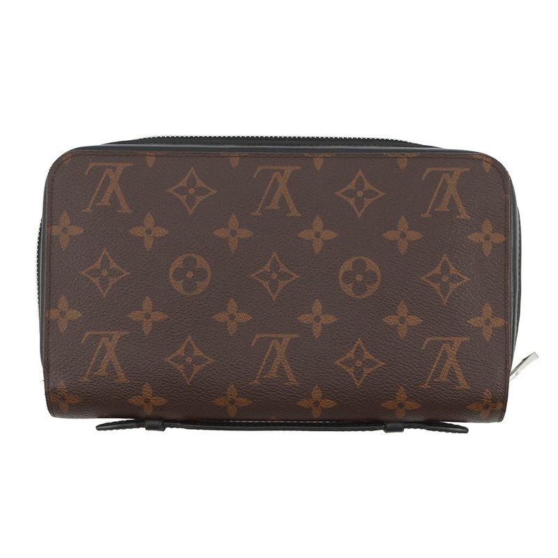 Louis Vuitton Wallet Monogram Macassar Zippy XL Noir Black
