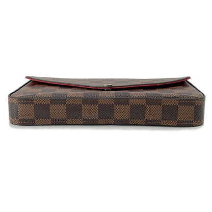 Louis Vuitton Chain Wallet Damier Ebene Pochette Felicie