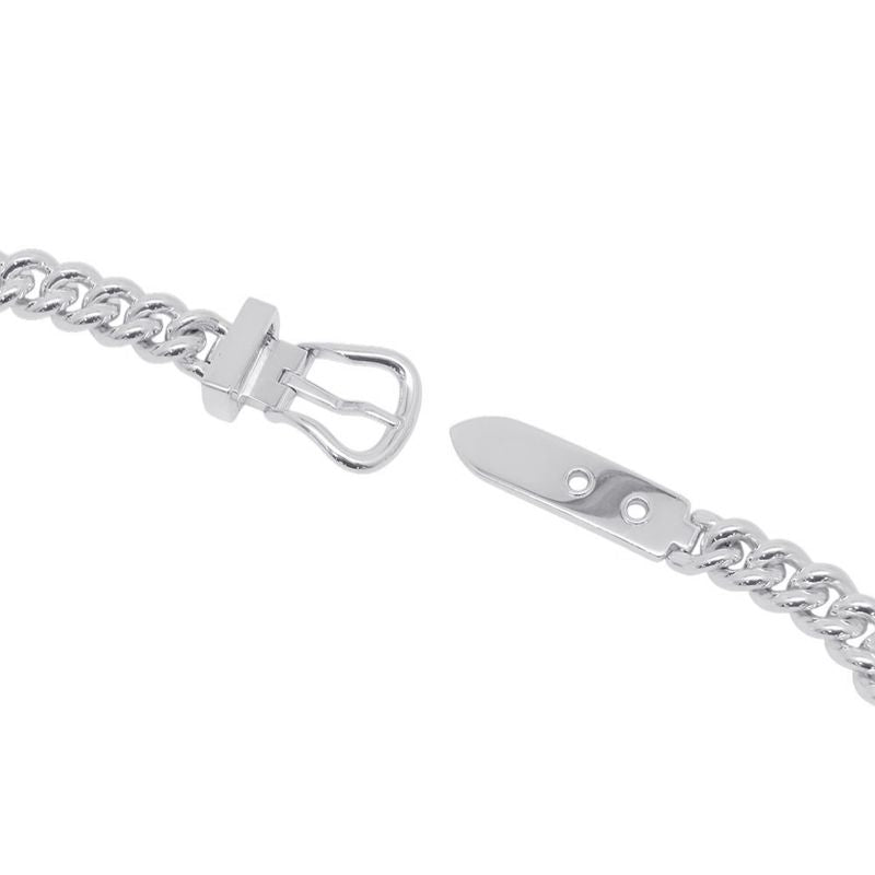 Hermes Necklace Book le Inflexible Silver PM 44