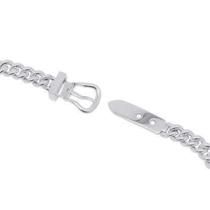 Hermes Necklace Book le Inflexible Silver PM 44