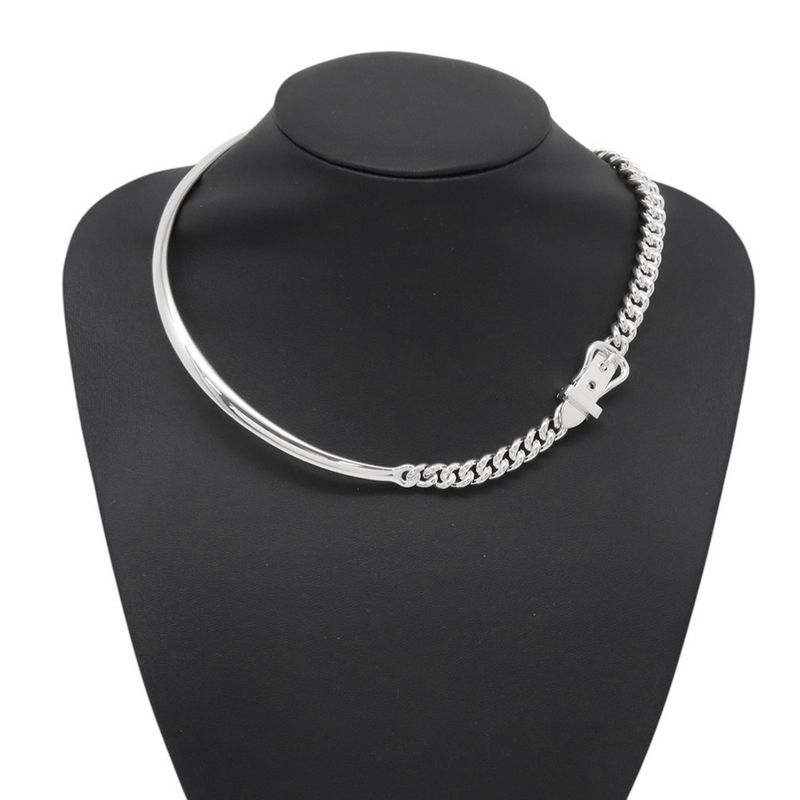 Hermes Necklace Book le Inflexible Silver PM 44