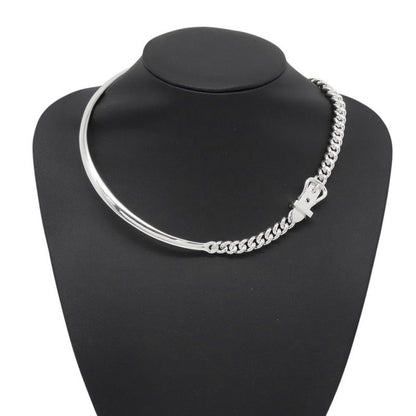 Hermes Necklace Book le Inflexible Silver PM 44