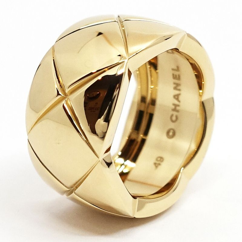 Chanel 18K Yellow Gold Coco Crush Ring Large Model