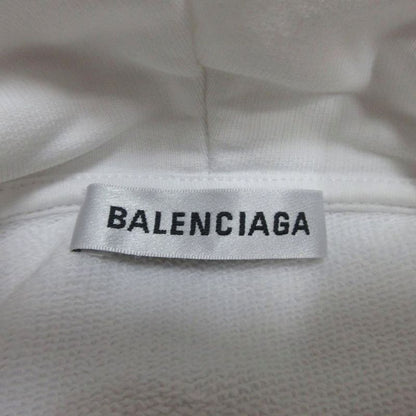 Balenciaga Back Logo Hoodie Oversize XS White