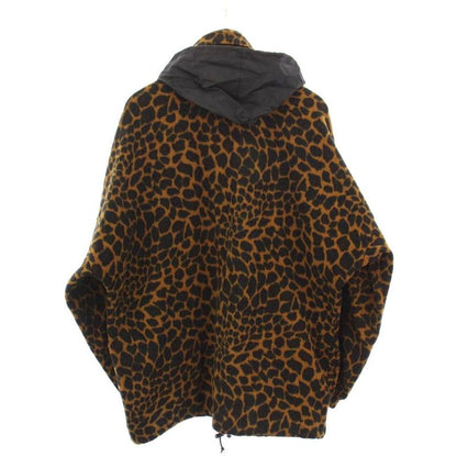 Balenciaga Leopard Print Oversize Fleece Jacket Hoodie XS Brown