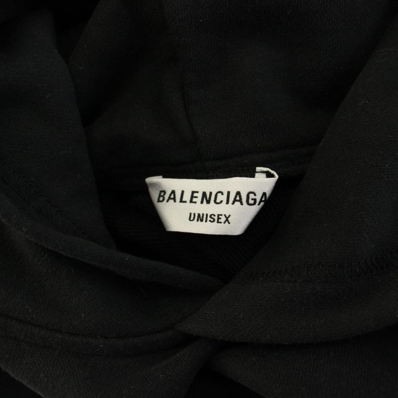 Balenciaga Cropped Hoodie Long Sleeve XS Black