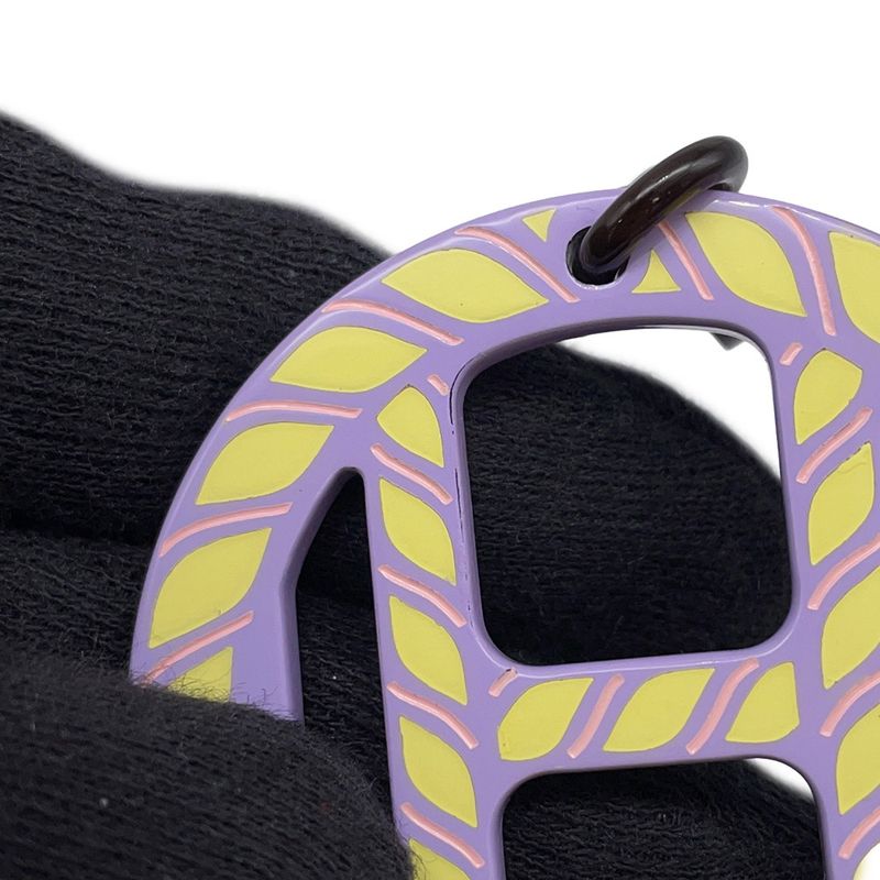 Hermes Earrings Equipe Nautic Buffalo Horn Lavender-yellow
