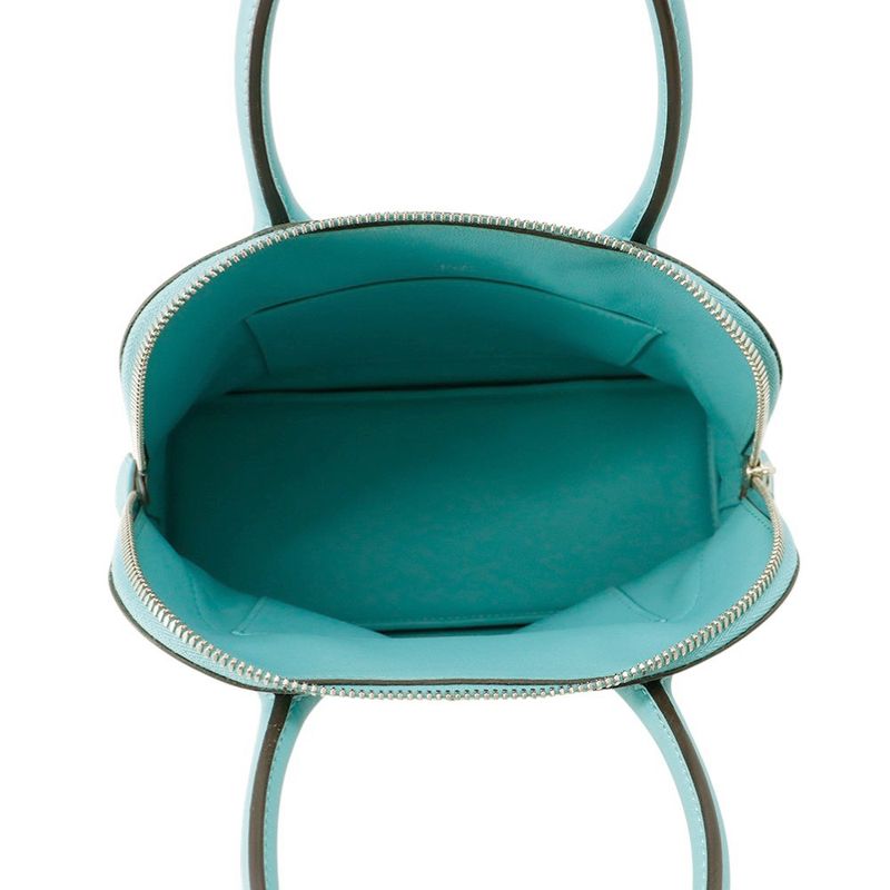 Hermes Handbag Bolide Cles Blue Atoll Silver Swift