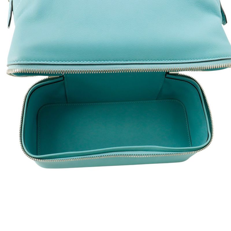 Hermes Handbag Bolide Cles Blue Atoll Silver Swift