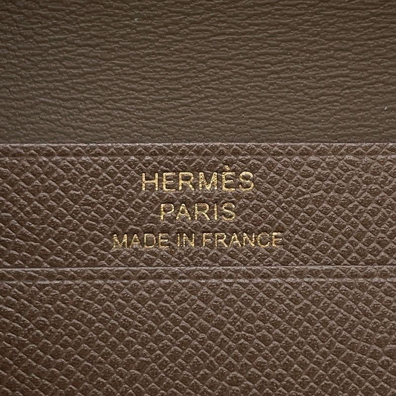 Hermes Card Case Bearn Mini Etoupe Gold Vo Madame