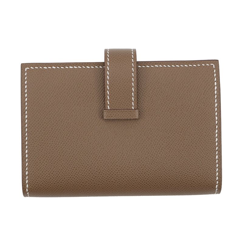 Hermes Card Case Bearn Mini Etoupe Gold Vo Madame