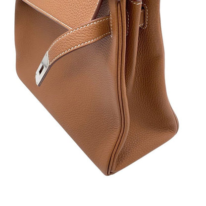 Hermes Handbag Kelly 28 Inner Sewing Gold Silver Togo 2-Way