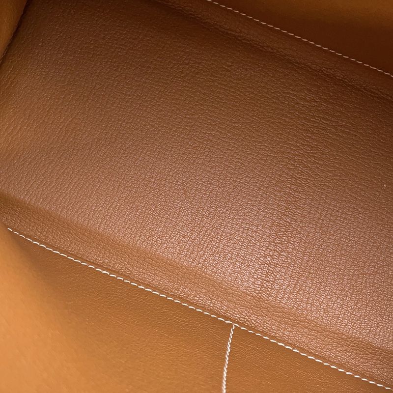 Hermes Handbag Kelly 28 Inner Sewing Gold Silver Togo 2-Way
