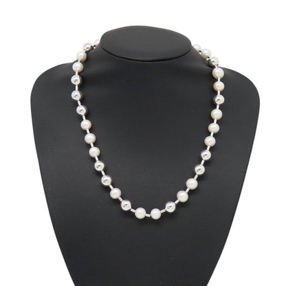 Tiffany & Co. Necklace Fresh Water Pearl Ball Silver