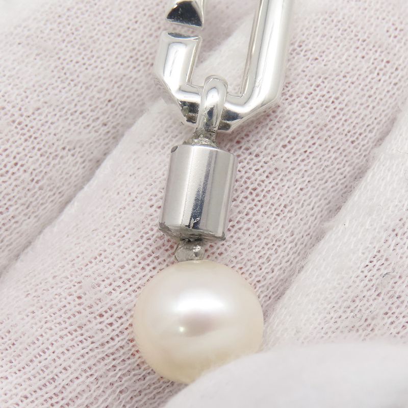 Tiffany & Co. Necklace Fresh Water Pearl Ball Silver