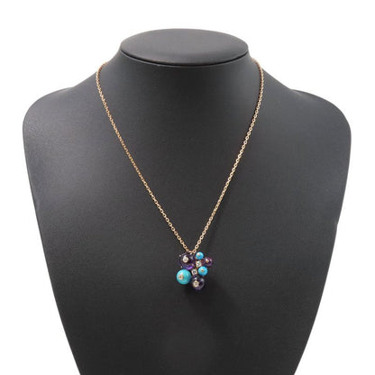 Cartier Necklace Delice de Gore Amethyst Turquoise Diamond 18K Pink