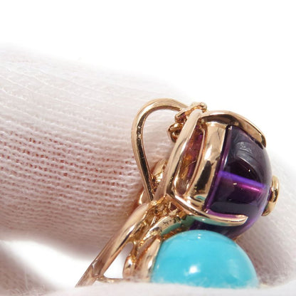 Cartier Necklace Delice de Gore Amethyst Turquoise Diamond 18K Pink