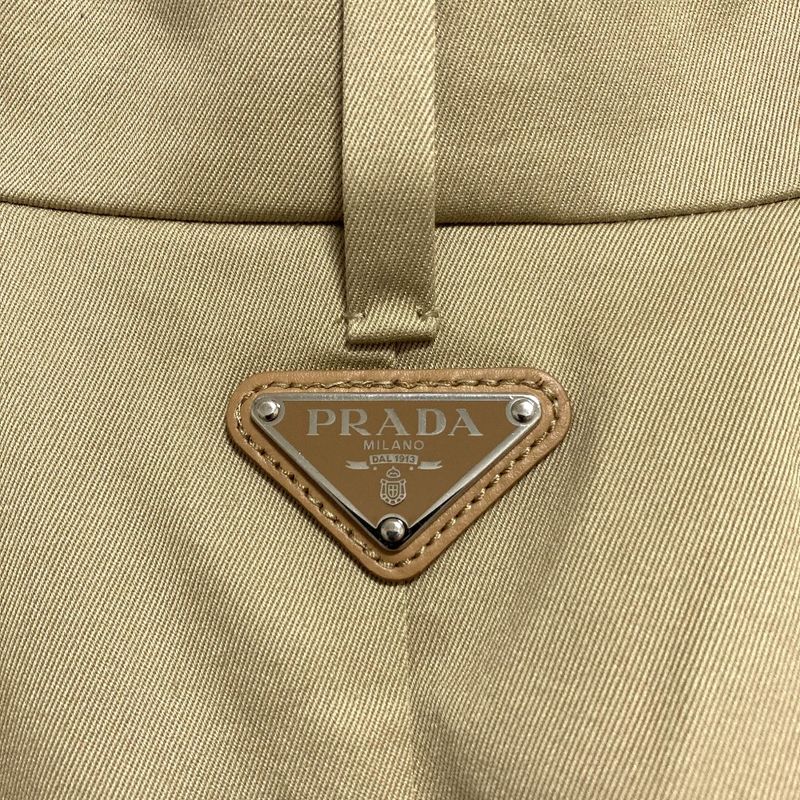 Prada Fit Chino Midi Skirt 36 Beige