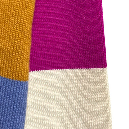 Chanel V-neck Cashmere Knit CC Logo Button Cardigan 34 Multicolor