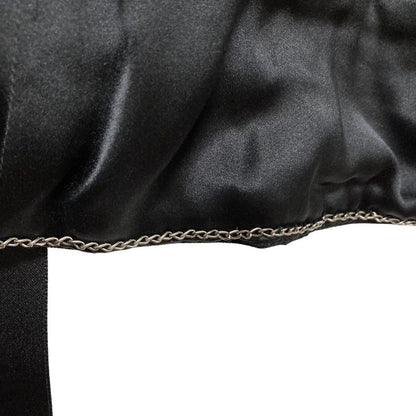 Chanel Tweed Tiered Combination Ribbon Zip Jacket 38 Black