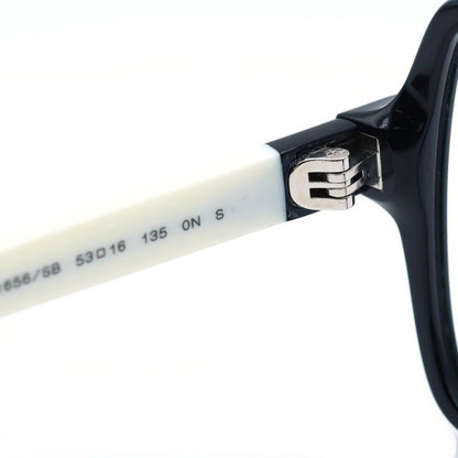 Chanel Optical CC Logo Square Shape Sunglasses Black Frame Blue Lens