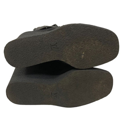 Louis Vuitton Wedge Sole Belt Design Suede Boots 34.5