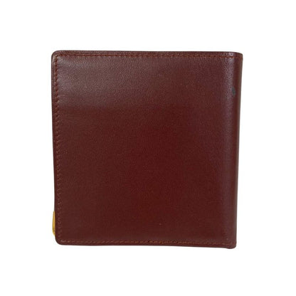 Cartier Must Line Leather Compact Wallet Bifold Gold