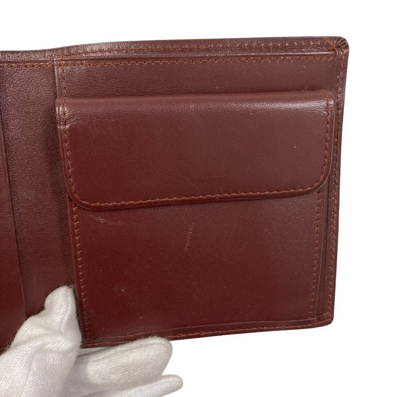 Cartier Must Line Leather Compact Wallet Bifold Gold