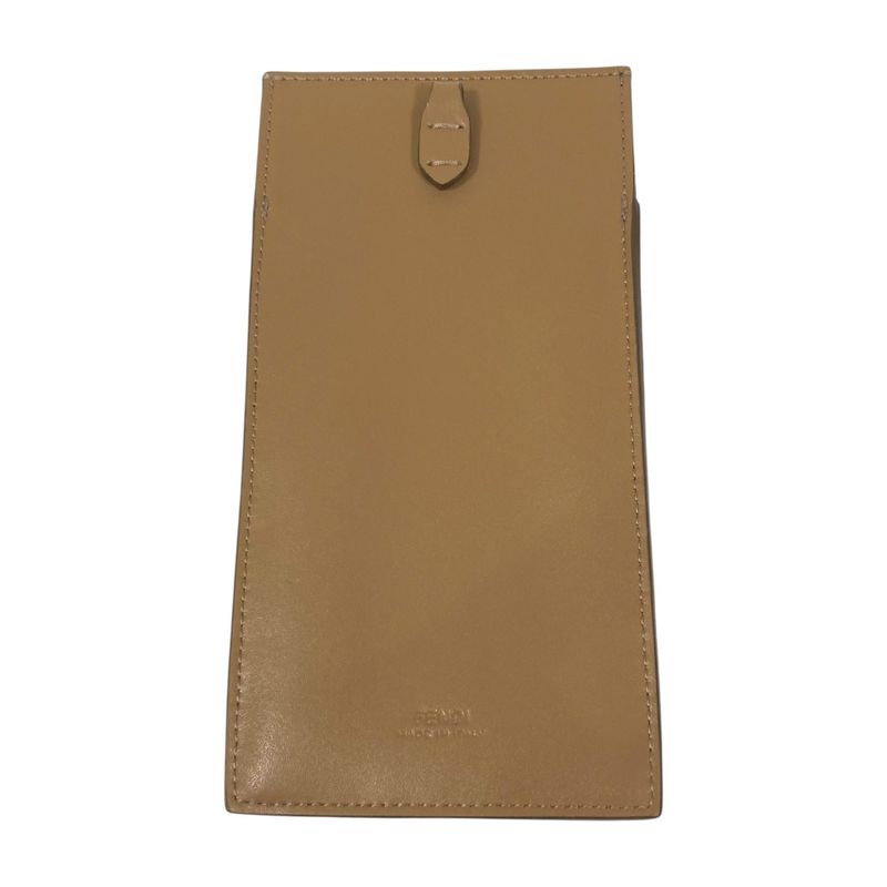 Fendi Boa Different Materials Mix Phone Pouch Brown