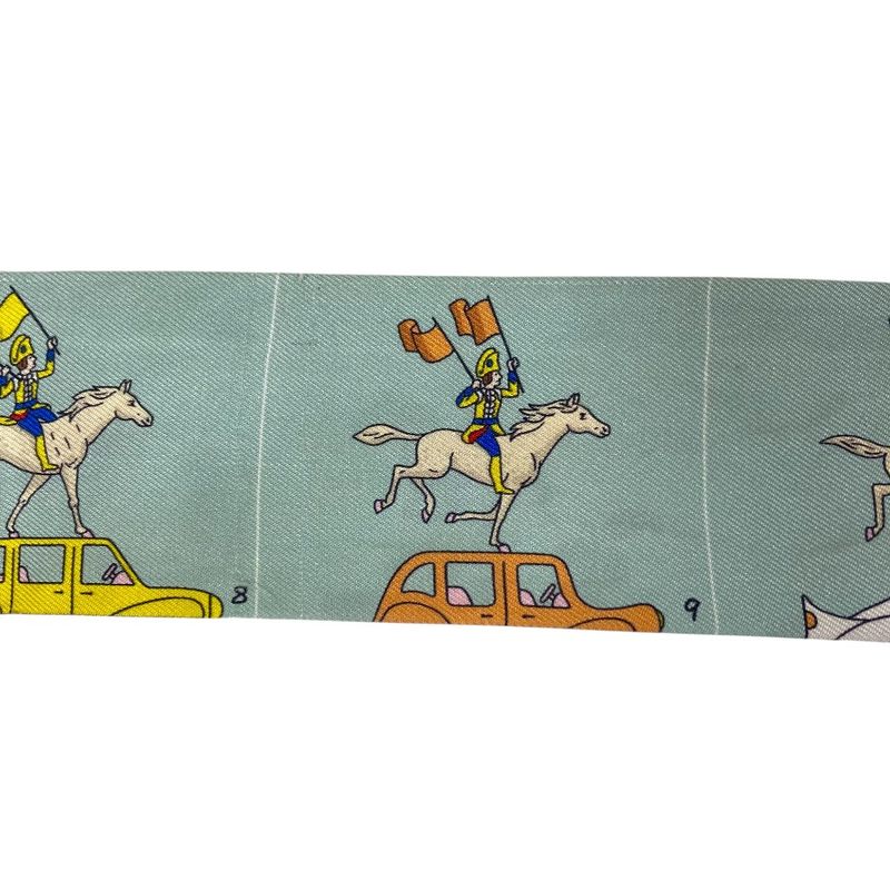 Hermes Parade Twilly Silk Scarf Light Blue