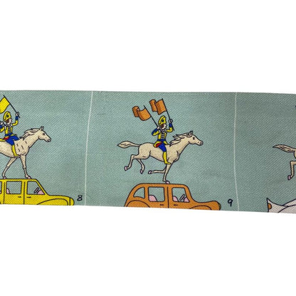 Hermes Parade Twilly Silk Scarf Light Blue
