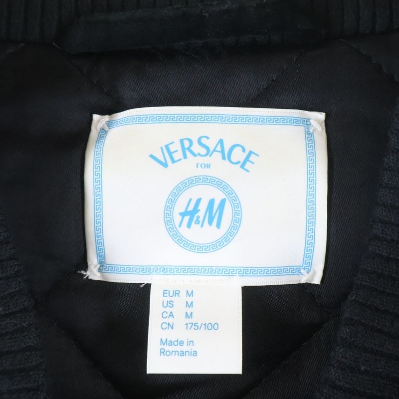 Versace H&M Velvet Bomber Jacket Black