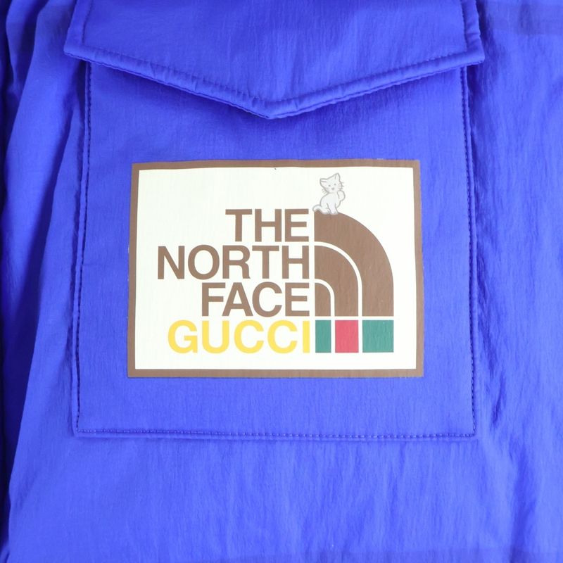 Gucci the North Face Down Vest Jacket Blue