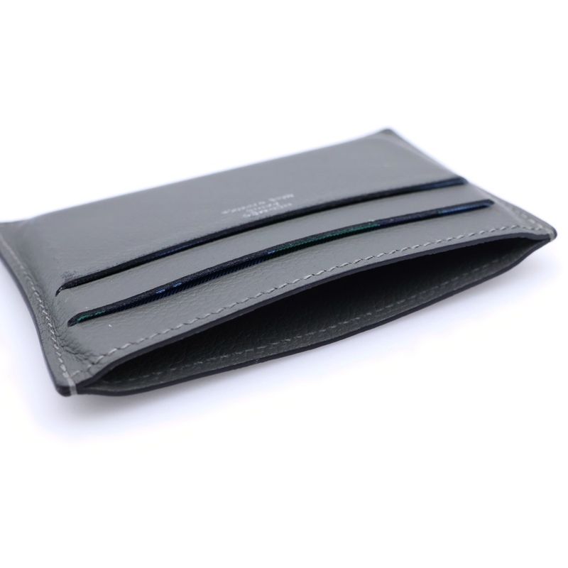 Hermes Citizen Twill Lining Design Leather Card Case Business Holder Set