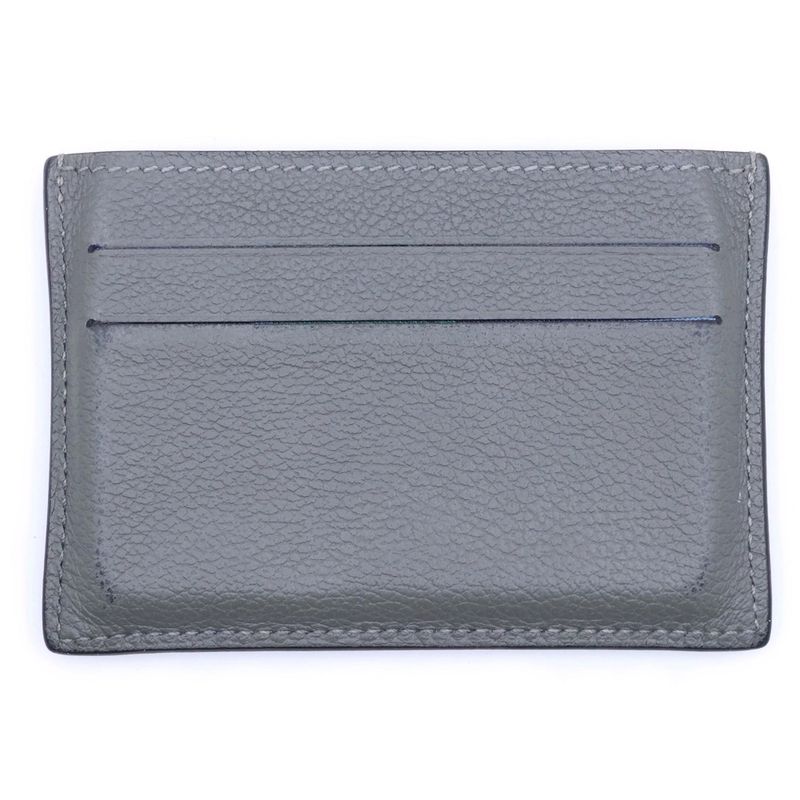 Hermes Citizen Twill Lining Design Leather Card Case Business Holder Set
