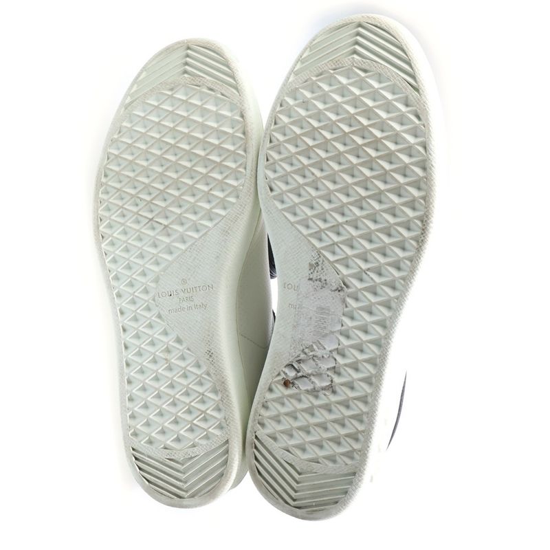 Louis Vuitton Luxembourg Grain Low Cut Sneakers White Black