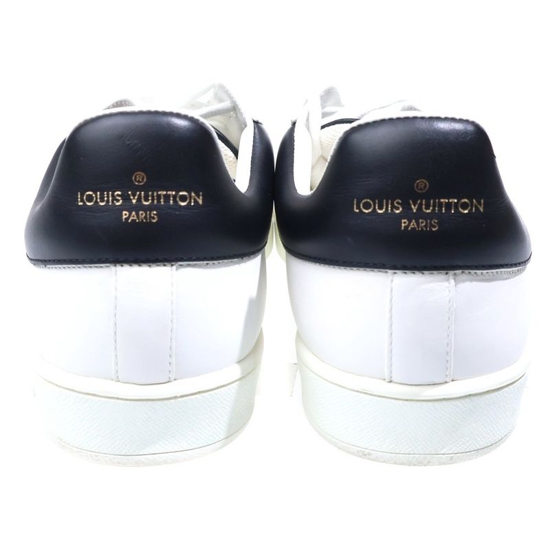 Louis Vuitton Luxembourg Grain Low Cut Sneakers White Black