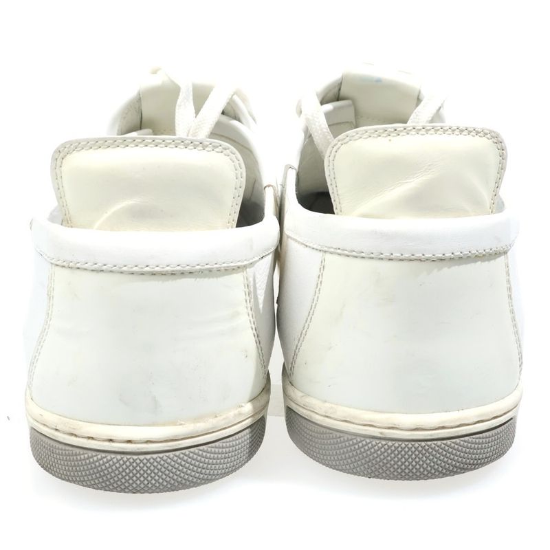 Louis Vuitton Side Gore Leather Low Cut Sneakers Shoes White