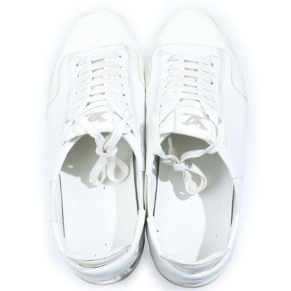 Louis Vuitton Side Gore Leather Low Cut Sneakers Shoes White