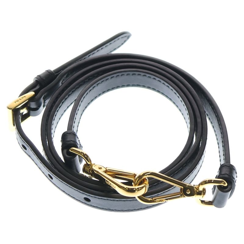 Prada Saffiano 2-Way Shoulder Bag Black Leather