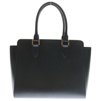 Prada Saffiano 2-Way Shoulder Bag Black Leather
