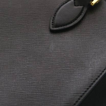 Prada Saffiano 2-Way Shoulder Bag Black Leather