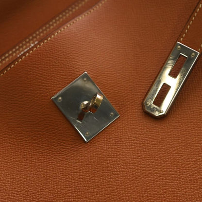 Hermes Kelly Depeche 36 Orange Silver Handbag Business Bag